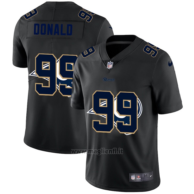 Maglia NFL Limited Los Angeles Rams Donald Logo Dual Overlap Nero